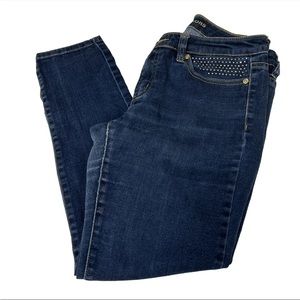 Michael Kors Women’s Jeans Size 4P 4 Petite Skinny Jeans Dark Wash Blue #1689